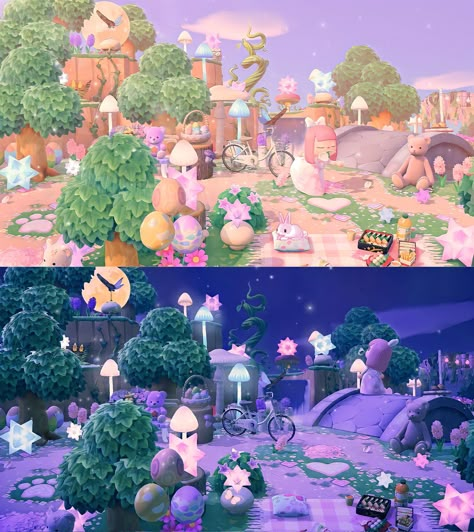 Fairy Core Museum Animal Crossing, Acnh Fairy Village, Acnh Island Designs Entrance Fairycore, Magical Animal Crossing Islands, Acnh Beach Ideas Fairycore, Acnh Fairycore Inspiration, Acnh Museum Exterior Fairycore, Fairy Core Island Animal Crossing, Acnh Fairycore Nooks Cranny