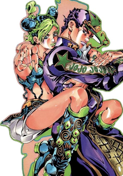 Holly Kujo, Jotaro Kujo Stone Ocean, Jjba Jolyne, Jotaro And Jolyne, Jojo Poses, Manga Poster, Jolyne Cujoh, Hirohiko Araki, Stone Ocean