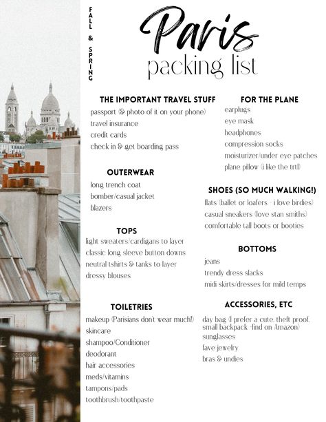 Packing List For Paris For Every Season – Packing List For France In Fall, Packing List For Paris In Fall, Paris Travel Tips Packing Lists, Paris Checklist Packing Lists, Spring Outfits Paris 2023, Packing For Paris In November, Outfit Ideas Europe Fall, Paris In October Packing List, Paris In March Packing List