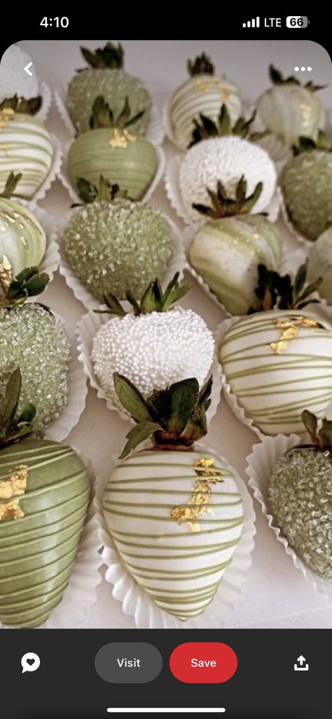 Sage Green Chocolate Strawberries, Sage Green Strawberries, Sage Green Desserts, Tinkerbell Quince, Sage Birthday Party, Sage Green Dessert Table, Birthday Ideas Decor, 13 Birthday Ideas, Sage Green Birthday Party