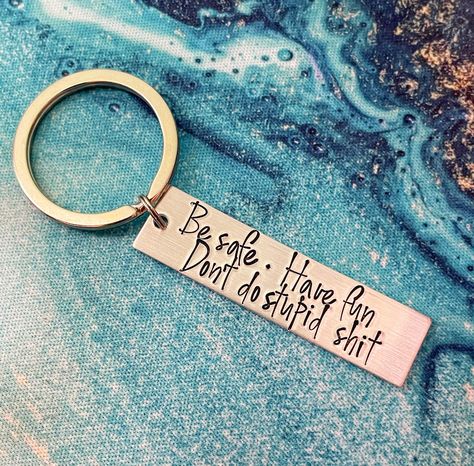 Cute Keychains For Car Keys For Boyfriend, Keychain Aesthetic Car Keys, Country Boyfriend Gifts, Drive Safe Quotes, Country Boyfriend, Driver Quotes, Keychain Quotes, Come Home Safe, Safe Drive