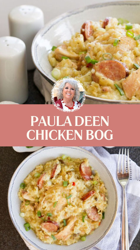 Paula Deen Chicken Bog Chicken Bog Paula Deen, Chicken Bog Recipe South Carolina, Paula Deen Chicken Pot Pie, Paula Deen Chicken, Chicken Bog, Paula Dean, Paula Deen Recipes, Creamy Rice, One Pot Dishes