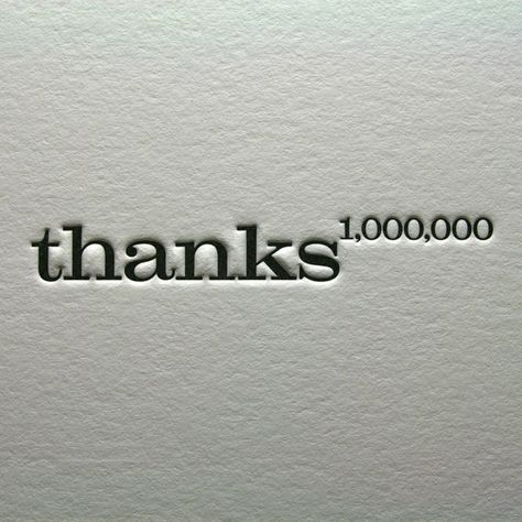 one million thanks Thanks A Million, Thank You Quotes, Letterpress Cards, I'm With The Band, Attitude Of Gratitude, Card Set, Letterpress, Favorite Quotes, Wise Words