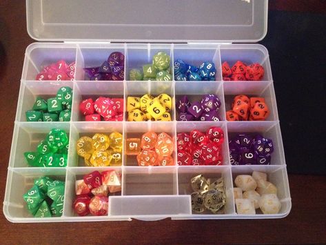 Dnd Dice Storage Ideas, Dnd Dice Organizer, Dice Storage Ideas, Dice Organization, Dice Organizer, Pill Organizer Ideas, Dnd Room, Dice Storage, Dice Box