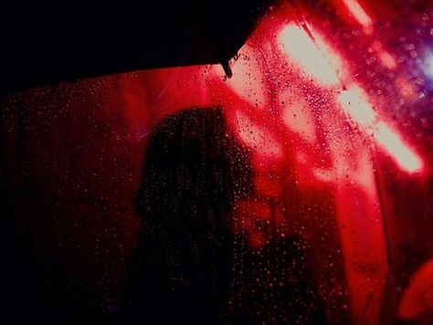 red ~ neon ~ night ~ house ~ city ~ street ~ girl ~ lights ~ window ~ rain ~ drops The Heist, Neon Noir, Atomic Blonde, Red Rain, 80s Aesthetic, Neon Nights, Neon Aesthetic, Neo Noir, + Core + Aesthetic