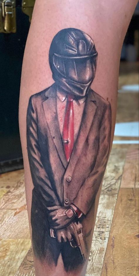 Hitman tattoo Hitman Tattoo, Andy Tattoo, Tattoo Real, Gaming Tattoo, Portrait Tattoo, Gaming, Tattoos