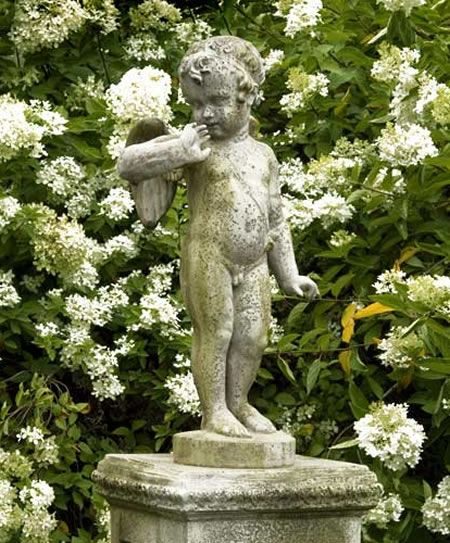 Angelo de Ezio, Garden-Religious, FSAK190 - AllSculptures.com Outdoor Garden Statues, Angel Sculpture, Angel Statues, Garden Statue, Garden Accents, Unique Gardens, Garden Fountains, White Gardens, Laura Lee