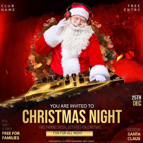 Christmas Dj Poster, Christmas Party Flyer Template Free, Karaoke Poster, Christmas Karaoke, Xmas Poster, Math Textbook, Karaoke Night, Adobe Photoshop Design, Free Psd Flyer