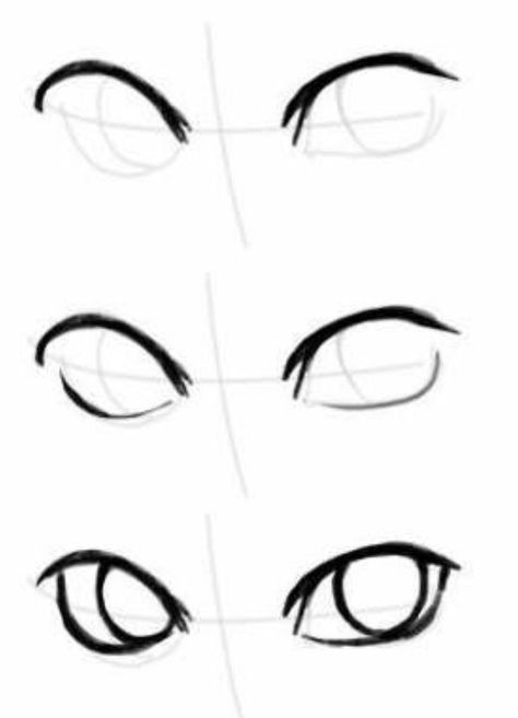 Easy Anime Eyes, Easy Eye Drawing, How To Draw Anime Eyes, Manga Eyes, Drawing Tutorials For Beginners, Eye Sketch, Body Sketches, Art Basics, Abstract Face Art