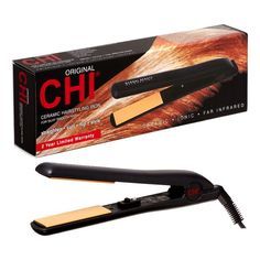 CHI - CHI Original Ceramic Hairstyling Flat Iron Hair Straightener, 1" - Walmart.com Dr Makeup, Chi Hair Straightener, Flat Iron Waves, Silky Shiny Hair, Hair Plugs, Chi Hair Products, Ceramic Flat Iron, The Chi, Silky Smooth Hair