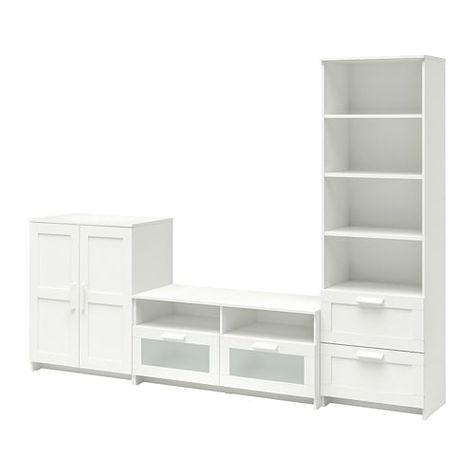 BRIMNES TV storage combination - white - IKEA Ikea Brimnes, Tv Storage Unit, Media Storage Cabinet, Tv Bank, Kid Bedroom, Tv Storage, Ikea Billy, Painted Drawers, Media Furniture