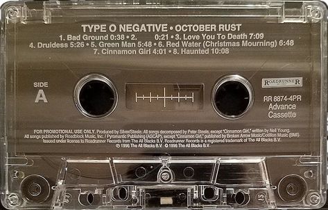 October Rust, Sing Street, Peter Steele, Type O Negative, Where Is My Mind, Let Me In, Creative Outlet, Cassette Tapes