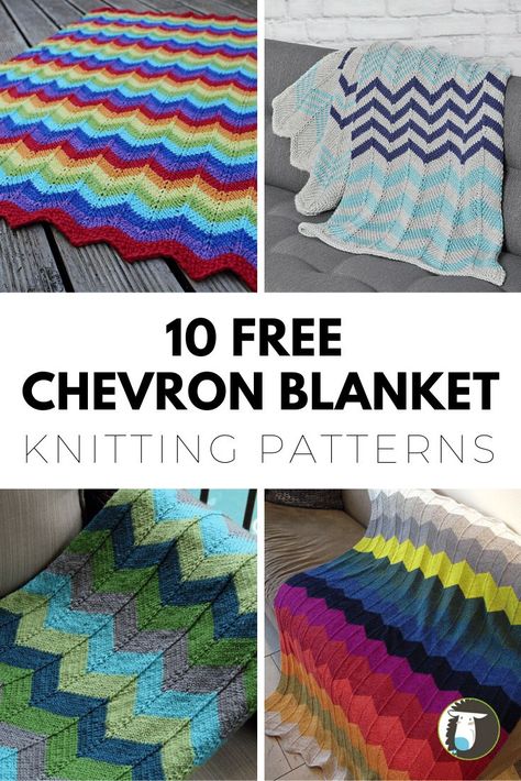 10 Free Chevron Blanket Knitting Patterns Blanket Knitting Patterns For Beginners, Afgan Patterns, Knitting Patterns Easy, Knit Afghan Patterns Free, Chunky Knit Blanket Pattern, Ripple Afghan Pattern, Knitting Patterns For Beginners, Easy Knit Blanket, Knit Afghan Patterns