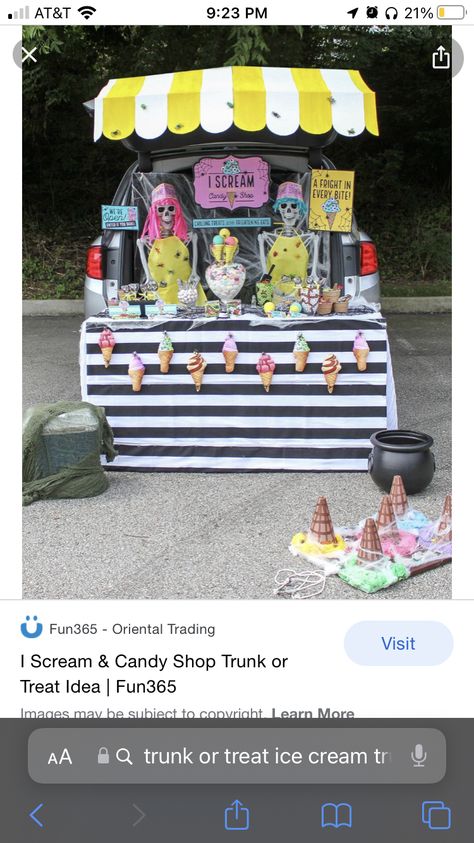 Ice Cream Truck Trunk Or Treat, Candy Shop Trunk Or Treat, Bakery Trunk Or Treat Ideas, Ice Cream Truck Or Treat, Trunk Or Treat Ice Cream Truck, Ice Cream Trunk Or Treat Ideas, Ice Cream Shop Trunk Or Treat, Trunk Or Treat Ideas, Ice Cream Stand