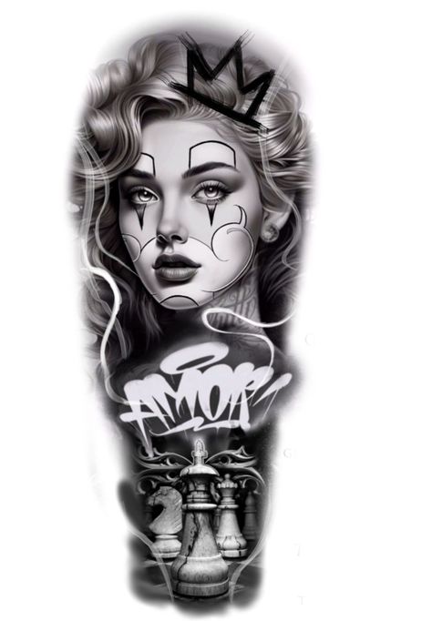 Chicano Girl Tattoo, Chicana Tattoo Design, Cholo Tattoo, Cali Tattoo, Urban Tattoos, Black And Grey Realism, Geisha Tattoo Design, Chicanas Tattoo, Dove Tattoo Design