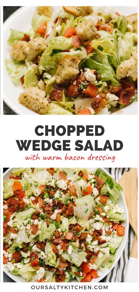 Wedge Chopped Salad, 12 Tomatoes Chopped Wedge Salad, Chopped Wedge Salad Recipes, Chopped Wedge Salad 12 Tomatoes, Wilted Lettuce Salad Bacon, Chopped Wedge Salad, Iceberg Lettuce Recipes, Wilted Lettuce Salad, Iceberg Wedge Salad