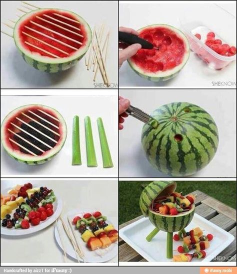 Good fathers day idea Fathers Day Brunch, Barbeque Party, Fruit Kabobs, Cute Snacks, Fruit Carving, Bbq Party, On The Grill, Summer Bbq, Bbq Recipes