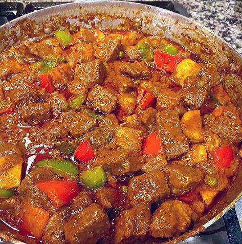 Beef Caldereta Beef Caldereta, Fair Food, House Blessing, Fair Food Recipes, Food Culture, Meat Dishes, Mansion, Meat, Ethnic Recipes