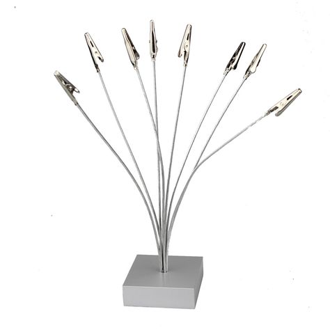 Multi wire 8 branch siver boxy base note name card memo picture photo clip holders,standing place card holder,office and party $2.75 Office Memo, Paper Notes, Desktop Photos, Table Number Holders, Memo Holder, Photo Folder, Note Holders, Picture Holders, Photo Clips