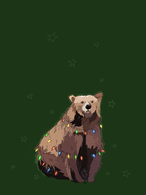 Christmas wallpaper bear Christmas Bears Wallpaper, Christmas Bear Wallpaper, Winter Bear Aesthetic, Winter Bear Wallpaper, Bear Lockscreen, Christmas Lights Wallpaper, Pfp Wallpapers, Fun Wallpaper, We Bear