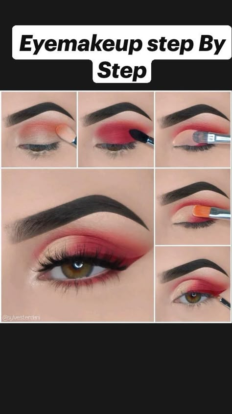 Smokey Eye Makeup Steps, Christmas Eye Makeup, Red Eye Makeup, Hazel Eye Makeup, Beginners Eye Makeup, Smokey Eye Tutorial, Smokey Eye Makeup Tutorial, Makeup Tutorial Eyeshadow, Eye Makeup Pictures