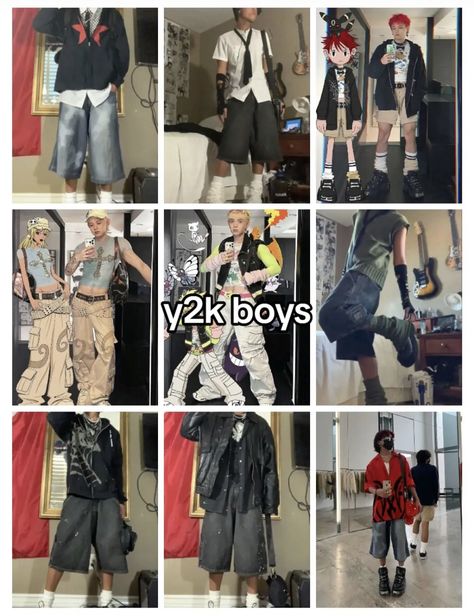 Types Of Male Clothing Styles, Male Clothing Styles Aesthetic, Types Of Outfits Style Men, Aesthetic Male Clothing, How To Be Masculine, Outfits Y2k Hombre, Y2k Men Aesthetic, Guy Style Aesthetic, Y2k Boy Aesthetic