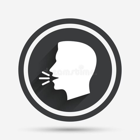 Talk or speak icon. Loud noise symbol. royalty free illustration Loud Illustration, Border Vector, Loud Noises, Free Illustration, Alcohol Markers, Free Illustrations, Art Ideas, Stock Illustration, Markers