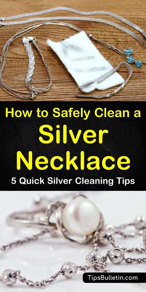 How To Shine Silver Jewelry, How To Clean Sterling Silver Jewelry Diy, How To Clean Sterling Silver Jewelry, Clean Sterling Silver Jewelry, Cleaning Silver, Homemade Jewelry Cleaner, Jewellery Cleaner, Silver Jewelry Cleaner, Silver Cleaning