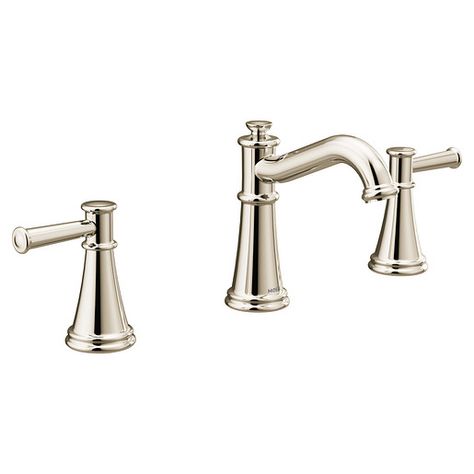 Polished Nickel Bathroom Faucet, Moen Bathroom Faucets, Polished Nickel Bathroom, Nickel Bathroom, Widespread Bathroom Faucet, Tub And Shower Faucets, Faucet Handles, Kitchen Sink Faucets, Bathroom Faucet