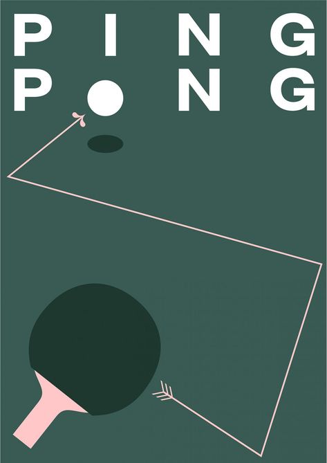 Minimal Graphic, Polish Posters, Ping Pong Table Tennis, Polish Poster, Graphic Posters, Sport Inspiration, Composition Design, Talent Agency, Flower Phone Wallpaper