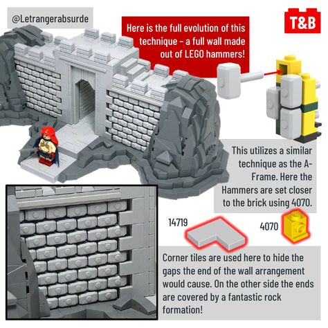 #1930 TECHNIQUE DISCUSSION: It's Hammer Time! Lego Mechs Instructions, Lego Technic Mechanics, Illegal Lego Building Techniques, Lego Castle Instructions, Lego Reference, Lego Bunker Moc, Lego Tricks, Lego Hacks, Lego Tutorials