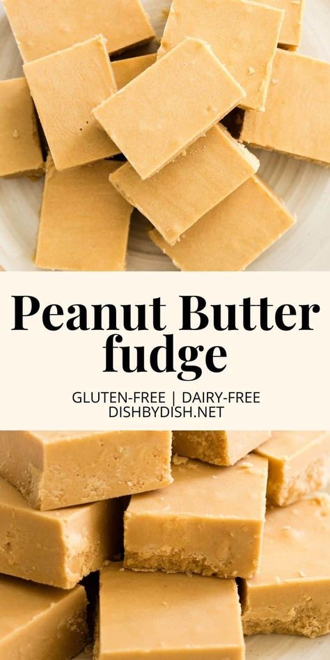 Butter Candy Recipes, Vegan Peanut Butter Fudge, Sugar Free Peanut Butter Fudge, Peanut Butter Banana Recipes, Vegan Fudge Recipes, Microwave Peanut Butter Fudge, Dairy Free Fudge, Recipes Peanut Butter, Vegan Christmas Desserts