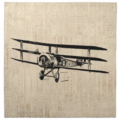 Vintage Airplane Old Antique Plane Illustration Cloth Napkin Vintage Airplane Prints, Plane Illustration, Airplane Illustration, Airplane Print, Vintage Airplane, Vintage Planes, Airplane Art, Vintage Airplanes, Square Wall Clock