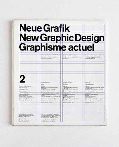 Richard Paul Lohse, Josef Müller-Brockmann, Hans Neuburg & Carlo Vivarelli / Neue Grafik/New Graphic Design/Graphisme Actuel / Issue 2 / Magazine / 1959 Text Book Design Layout, Swiss Book Design, Grid System Design, Column Grid Layout, Editorial Layout Design, Editorial Design Layouts, Grid Design Layout, Modular Grid, Layout Editorial