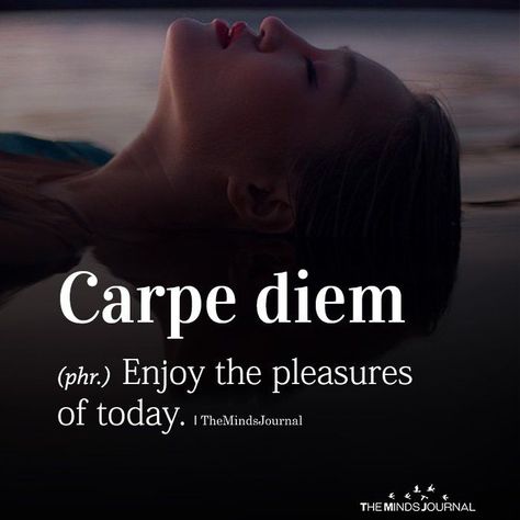 Carpe Diem https://themindsjournal.com/carpe-diem Carpe Diem Meaning, Small Carpe Diem Tattoo, One Word Quote, Carpe Diem Meaning Quotes, Carpe Diem Minimalist Tattoo, One Word Captions, Carpe Diem Novel, Carpe That F Diem, Words In Different Languages