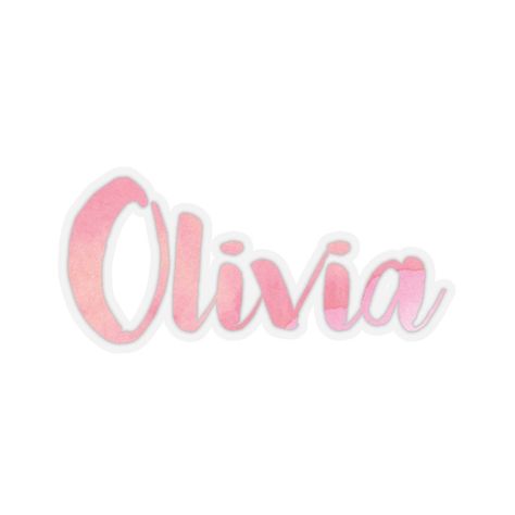 Sticker with the name Olivia for sale on Etsy Olivia Name, Pink Name, Olivia Pink, Pink Names, Name Sticker, Custom Sticker, Sticker Cute, Name Stickers, White Stickers