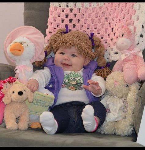 Cabbage Patch Kids Costume, Cabbage Patch Wig, Cabbage Patch Costume, Crochet Cabbage, Dolls Costume, Baby Cabbage, Cabbage Patch Hat, Cabbage Patch Babies, Crochet Kids Hats