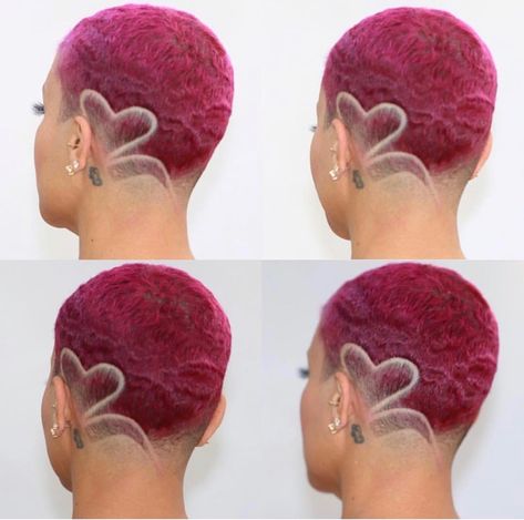 Short Haircut Design, Heart Shaved Hair Design, Heart Hair Design, Heart Design Haircut, Short Natural Haircuts, Short Hair Designs, Short Shaved Hairstyles, Shaved Hair Designs, Tapered Natural Hair