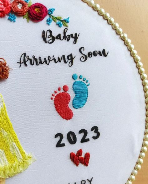 Customized handmade baby shower embroidery hoop 💖 Customized handmade hoops.. Dm us for order 🎁 . . . Baby Shower Embroidery Hoop, Embroidery For Baby Boy, Baby Embroidery Hoop, Baby Shower Embroidery, Baby Sewing Projects, Baby Sewing, Handmade Baby, Embroidery Hoop, Newborn Baby