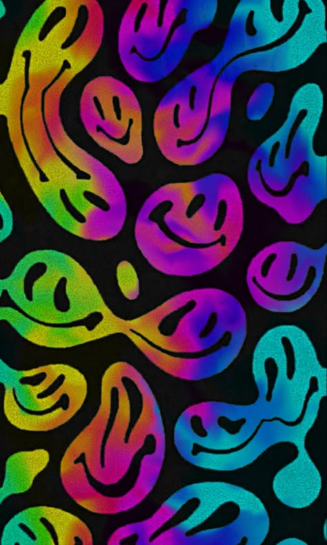 Trippy Color Scheme, Rave Aesthetic Wallpaper, Neon Art Painting, Cute Backrounds, Tie Dye Wallpaper, Trippy Pictures, Trippy Iphone Wallpaper, Mushroom Wallpaper, Trippy Drawings