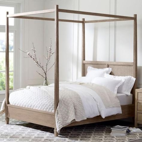 14 Canopy and Four-Poster Beds to Buy | HGTV Birch Lane Canopy Bed, Canopy Bed The Home Depot, Four Poster Canapy Bed, Ulpostered Bed, Farmhouse Bedroom Canopy Bed, Grandma Cottage, Poster Beds, Rosewood Furniture, Post Bed