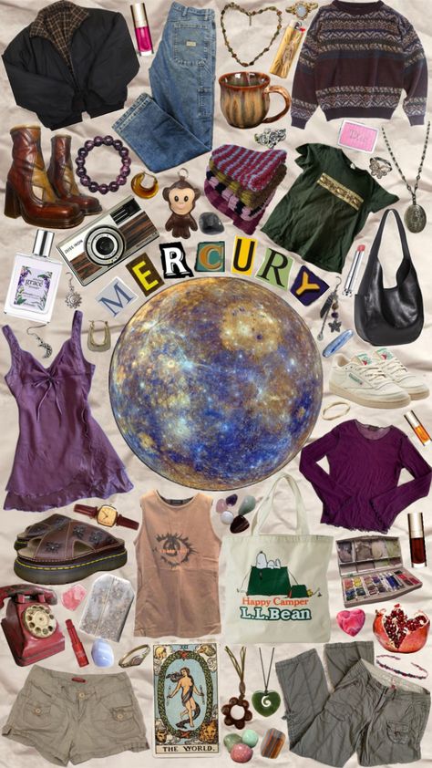 #outfitinspo #vintage #nature #mercury #solarsystem #moodboards Mercury Aesthetic, Punk Aesthetic, Aesthetic Moodboard, Vintage Nature, Happy Campers, Outfits Aesthetic, Astronomy, Fall Outfits, Outfit Inspo