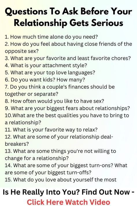 Questions To Ask Before Your Relationship Gets Serious Cute Gestures For Boyfriend, Serious Relationship Questions, Interesting Questions To Ask, Questions To Ask Your Girlfriend, Questions To Ask Your Crush, Godly Relationship Advice, Couple Finances, Boyfriend Questions, Deep Conversation Topics