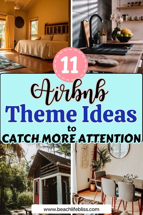 Design your property’s décor around a popular theme to give your guests a unique experience. Knowing some of the top Airbnb theme ideas will help you in this area! Learn now. #airbnb #theme #tips #superhost Airbnb Theme Room Ideas, Unique Airbnb Ideas Interior, Themed Airbnb Rooms, Rustic Airbnb Decor, Air B N B Decor Ideas, Cool Airbnb Ideas, Air B And B Ideas, Fun Airbnb Ideas, Air B&b