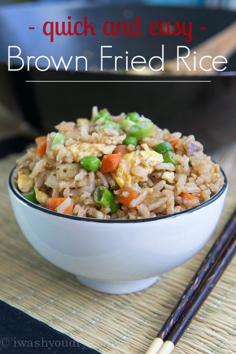 Quick and Easy Brown Fried Rice Take Out At Home, Homemade Chicken Fried Rice, Chicken Fried Rice Recipe, Chinese Take Out, Brown Rice Recipes, Chicken Fried, Fried Rice Recipe, Rice Recipe, Asian Dishes