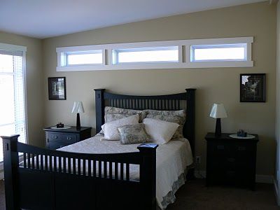 Transom - above the master bed. Love the extra light but doesn't need window treatments! Transom Window Treatments, Horizontal Windows, Glass Transom, Transom Window, Clerestory Windows, Interior Windows, Transom Windows, Bedroom Photos, Bedroom Window