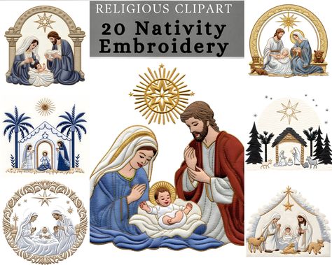 Note- This is JPG file not a machinery file. Only for printing and Sublimation. Introducing our exquisite Faux Embroidery Nativity Clipart Collection, available exclusively at DigisellsDesign! Elevate your creative projects with these 20 high-quality JPG images that effortlessly blend the charm of embroidery with the versatility of digital art. 🌟 Key Features 🌟 🎨 Versatile Application: Whether you're into scrapbooking, digital painting, social media graphics, or greeting card design, our Faux Embroidery Nativity Clipart is perfect for adding a touch of elegance to your creations. 🖨️ Print-Ready: These JPG images are high-resolution and print-ready, ensuring your designs look stunning in both digital and physical formats. 🌠 Nativity Scenes: Immerse yourself in the spirit of the season Nativity Applique Pattern, Embroidery Nativity, Embroidery Nativity Scene, Nativity Embroidery Design, Nativity Embroidery, Embroidered Nativity Scene, Jesus Embroidery, Embroidered Nativity Ornament, Nativity Clipart