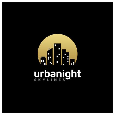 Night City Skyline, Skyline Logo, Property Branding, Property Logo, Modern Skyscrapers, Real Estate Logo Design, City Logo, Estate Logo, Real Estate Branding