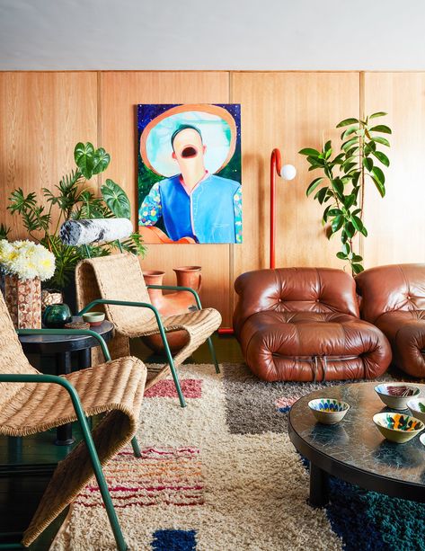 AD100 Designer Rodman Primack Reveals His Mexico City Residence | Architectural Digest Pollo Tropical, Leather Lounge, City Apartment, Arte Popular, Living Room Inspo, A Living Room, Architectural Digest, Mexico City, Interior Inspiration