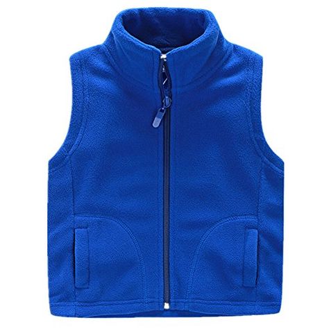 LittleSpring Little Boys' Vests Zipper Pocket -- Check this awesome image @ Vest For Boys, Baby Boy Vest, Winter Baby Boy, Child Fashion, Kids Vest, Boys Vest, Outdoor Vest, Kids Fleece, Girls Fleece